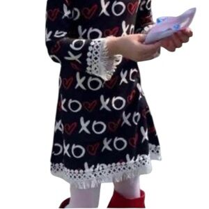 Girls XO Heart Dress – Size 6X – Perfect for Valentine’s Day